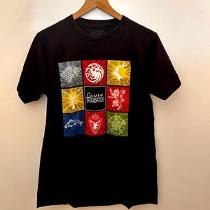 Game Of Thrones Black Men's Squares T-Shirt